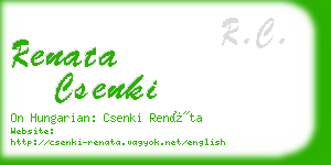 renata csenki business card